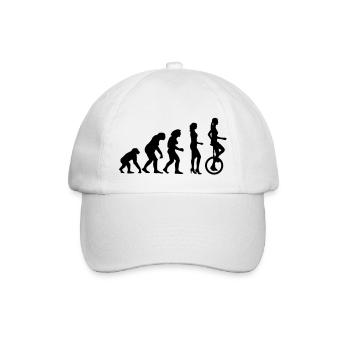 evolution_einradfahrerin_1c - Casquette classique - blanc/blanc - Devant
