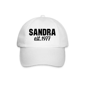 Sandra est 1977 - Baseballkappe - Weiß/Weiß - Vorne
