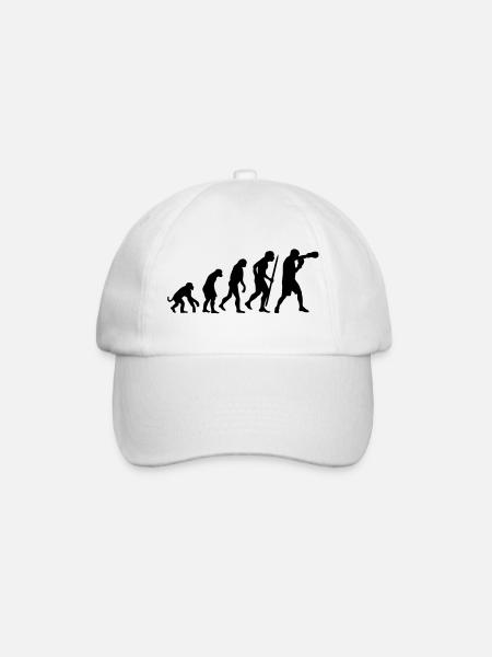 Evolution of boxing - Baseballkappe - Weiß/Weiß