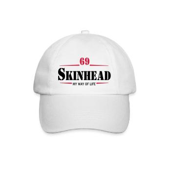 2 colors - Skinhead My Way of Life Skinheads - Baseballkappe - Weiß/Weiß - Vorne