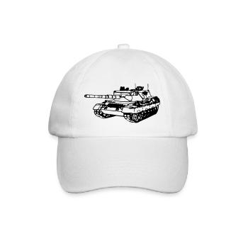 Panzer Leopard 1 - Baseballkappe - Weiß/Weiß - Vorne