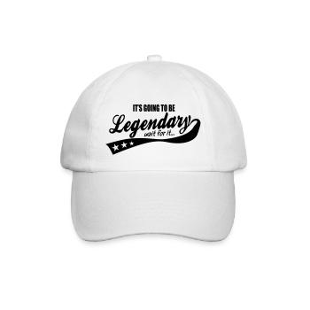 it's going to be legendary- epic style - Baseballkappe - Weiß/Weiß - Vorne