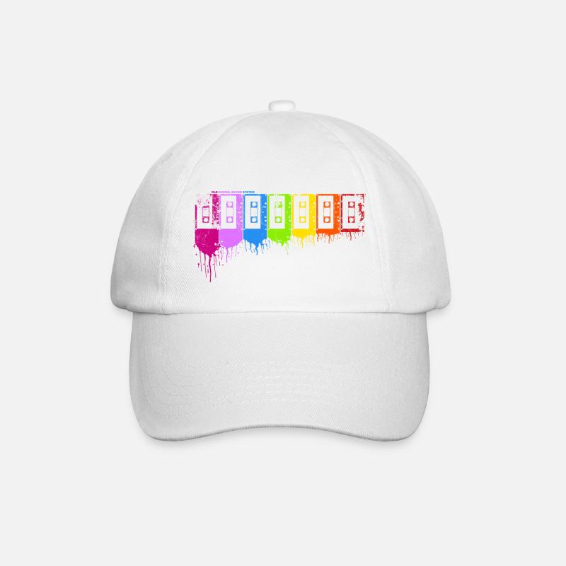Rainbow Cassettes - Baseballkappe - Weiß/Weiß