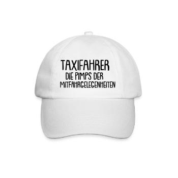 Taxifahrer - Baseballkappe - Weiß/Weiß - Vorne