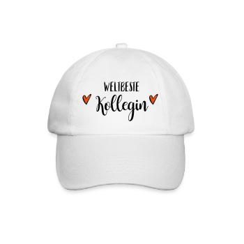 beste kollegin welt büro abschied Geschenk - Baseballkappe - Weiß/Weiß - Vorne