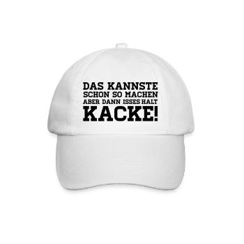 THE kannste ALREADY SO MAKE BUT THEN STOP DECENCY - Baseball Cap - white/white - Front