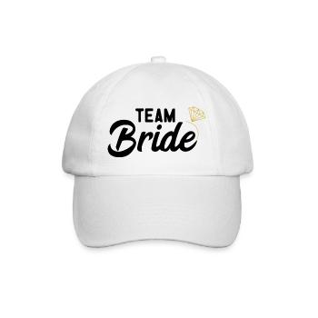 Team Bride Braut I JGA Junggesellinnenabschied - Baseballkappe - Weiß/Weiß - Vorne