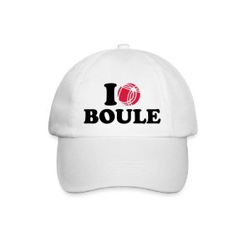 I love Boule - Baseball Cap - white/white - Front