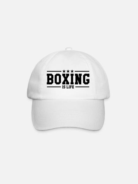 Boxing is life ! - Baseballkappe - Weiß/Weiß