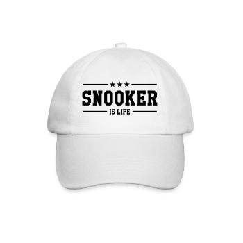 Snooker is life ! - Baseballkappe - Weiß/Weiß - Vorne