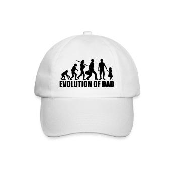 text evolution of dad dad father and daughter father - Baseball Cap - white/white - Front