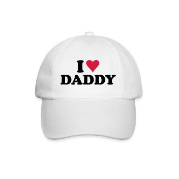 i love daddy - Baseball Cap - white/white - Front