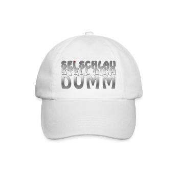 Sei schlau stell dich dumm - Baseballkappe - Weiß/Weiß - Vorne