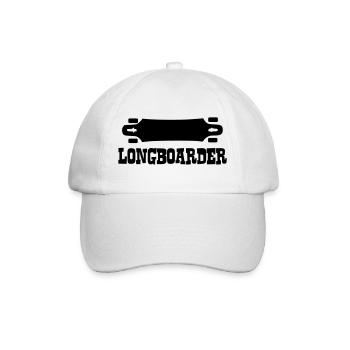 Longboard,Longboarder,Skateboard,Skate,Skater - Baseball Cap - white/white - Front