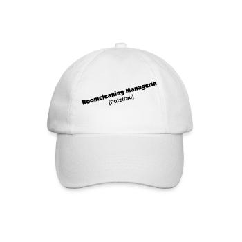 Lustiges Putzfrau Roomcleaning Managerin Geschenk - Baseballkappe - Weiß/Weiß - Vorne