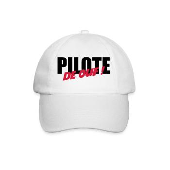 Pilote de ouf ! - Casquette classique - blanc/blanc - Devant