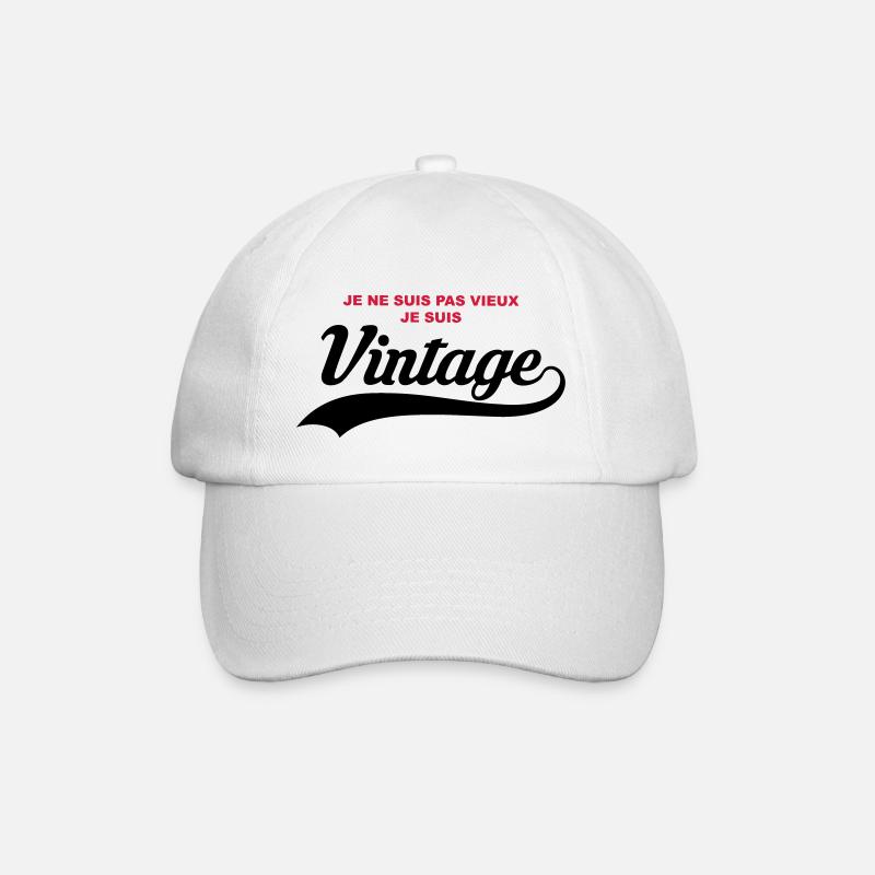 humour vintage - Casquette classique - blanc/blanc