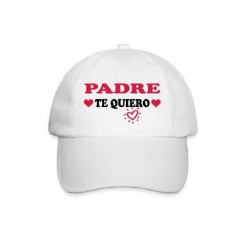 Padre te quiero - Baseballkappe - Weiß/Weiß - Vorne
