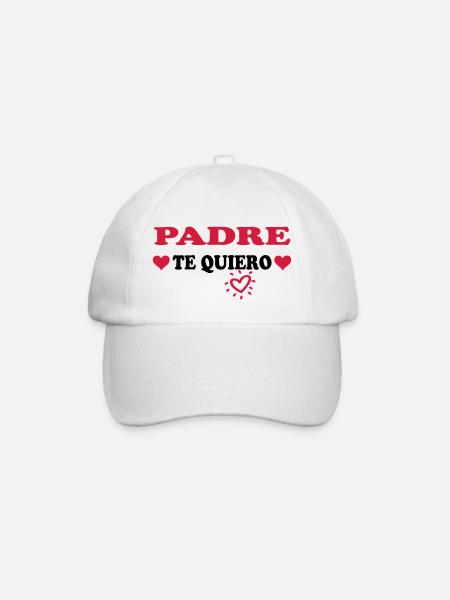 Padre te quiero - Baseball Cap - white/white