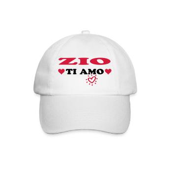 Zio ti amo - Baseball Cap - white/white - Front