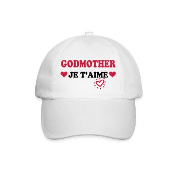 Godmother je t'aime - Baseball Cap - white/white - Front