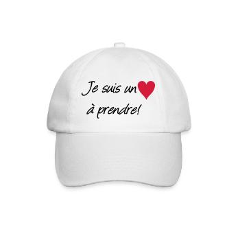 Coeur à prendre ! - Casquette classique - blanc/blanc - Devant