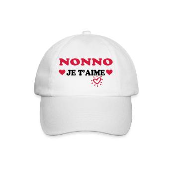 Nonno je t'aime - Casquette classique - blanc/blanc - Devant