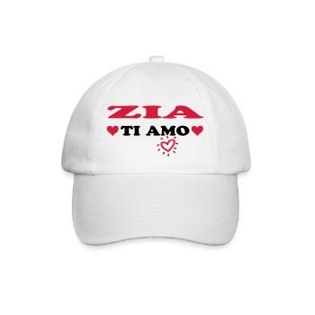 Zia ti amo - Baseball Cap - white/white - Front