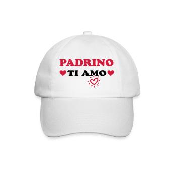 Padrino ti amo - Baseball Cap - white/white - Front