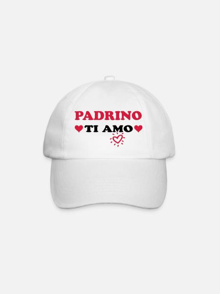 Padrino ti amo - Baseballkappe - Weiß/Weiß