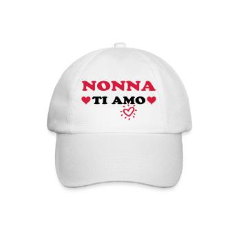 Nonna ti amo - Baseball Cap - white/white - Front