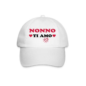 Nonno ti amo - Baseball Cap - white/white - Front