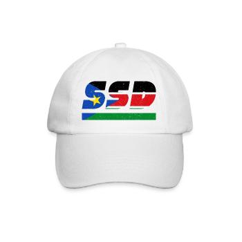 South Sudan flag SSD flag - Baseball Cap - white/white - Front