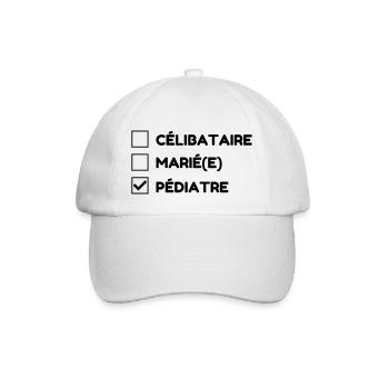 Arzt / Medizin / Kinderarzt / Kinderheilkunde - Baseballkappe - Weiß/Weiß - Vorne