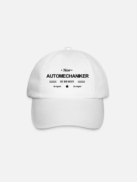 Bester Automechaniker - Baseballkappe - Weiß/Weiß