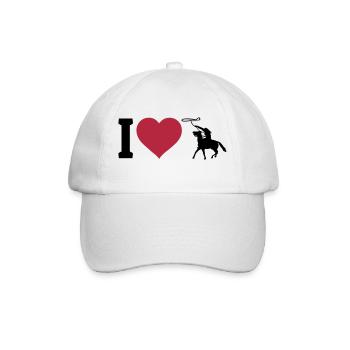 J'aime l'équitation western - Casquette classique - blanc/blanc - Devant