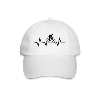 Cyclist & Heartbeat, cycling - Casquette classique - blanc/blanc - Devant