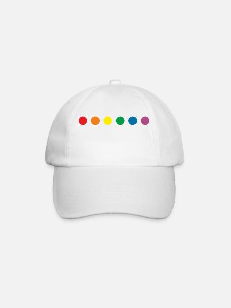Lgbt Regenbogen Farben - Baseballkappe - Weiß/Weiß