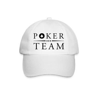 poker team pik - Baseballkappe - Weiß/Weiß - Vorne