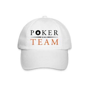 poker team - Baseballkappe - Weiß/Weiß - Vorne