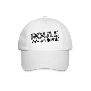 Roule ma poule / cyclisme  - Casquette classique - blanc/blanc - Devant