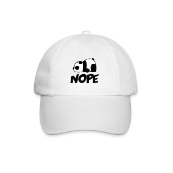 Not panda today - Baseball Cap - white/white - Front