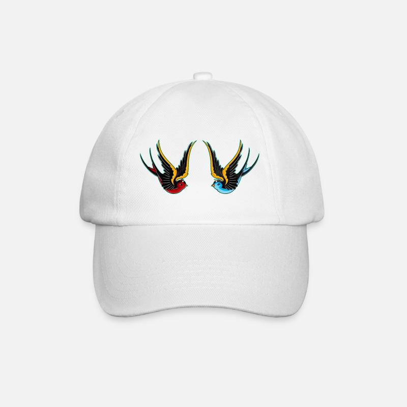 Swallows - Baseball Cap - white/white