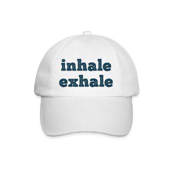 Breathing inhale exhale - Baseball Cap - white/white - Front
