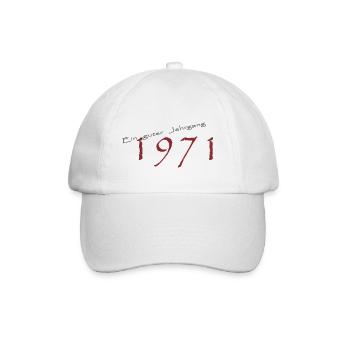 1971 ein guter Jahrgang - Baseballkappe - Weiß/Weiß - Vorne
