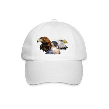 Peregrine Falcon and Eagles - Baseball Cap - white/white - Front