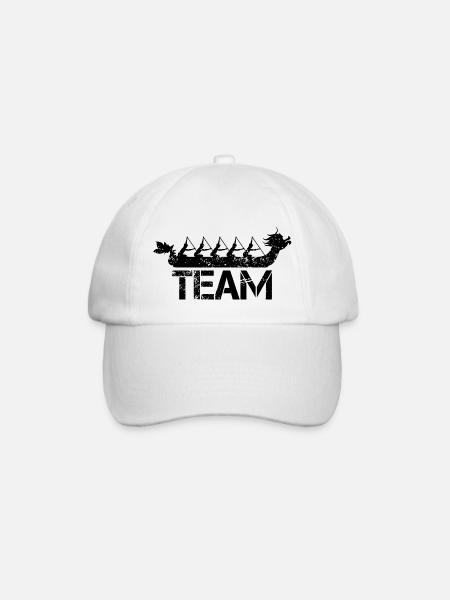 Drachenboot Team - Baseballkappe - Weiß/Weiß