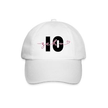 10 ans dix numéro de calligraphie 10e anniversaire - Casquette classique - blanc/blanc - Devant