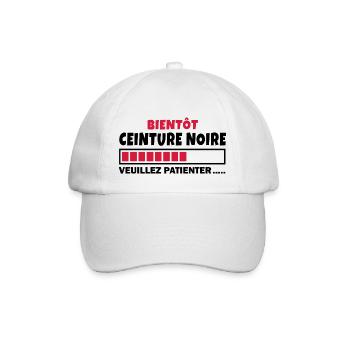 bientôt ceinture noire veuillez patienter - Casquette classique - blanc/blanc - Devant