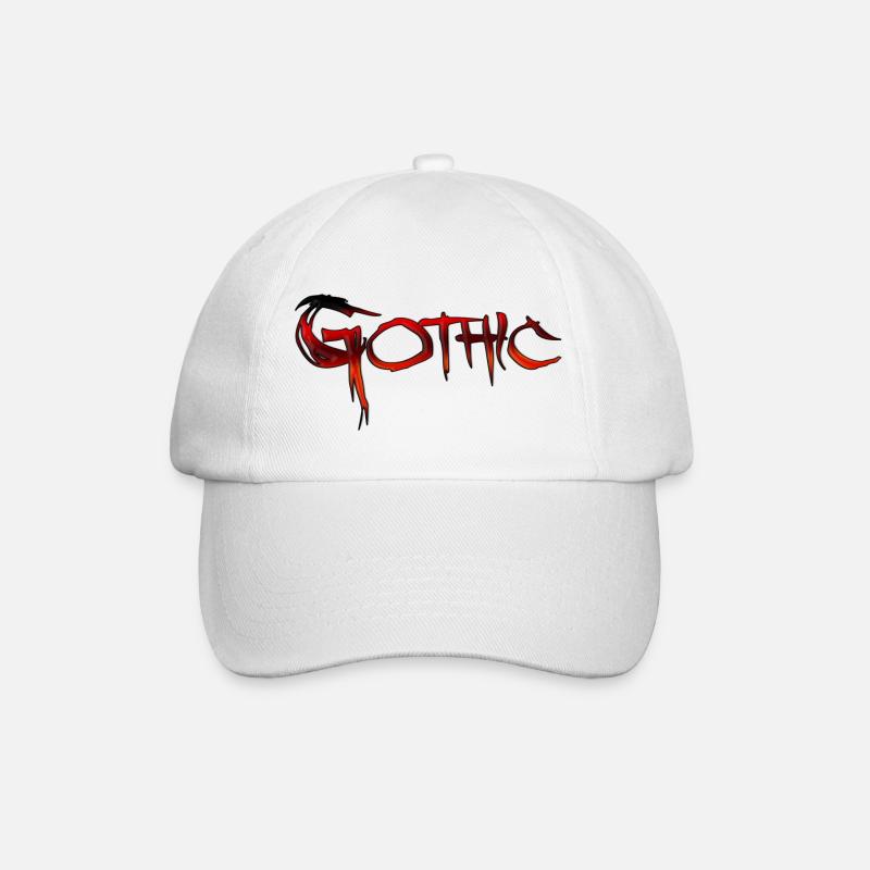 Gothic schriftzug - Baseballkappe - Weiß/Weiß